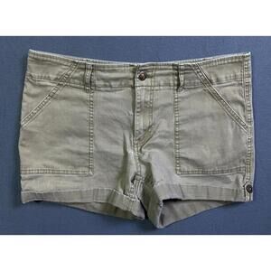 Magellan Shorts Womens 10 34x3 Brown Chino Flat Front Zip Pockets Outdoor Cotton